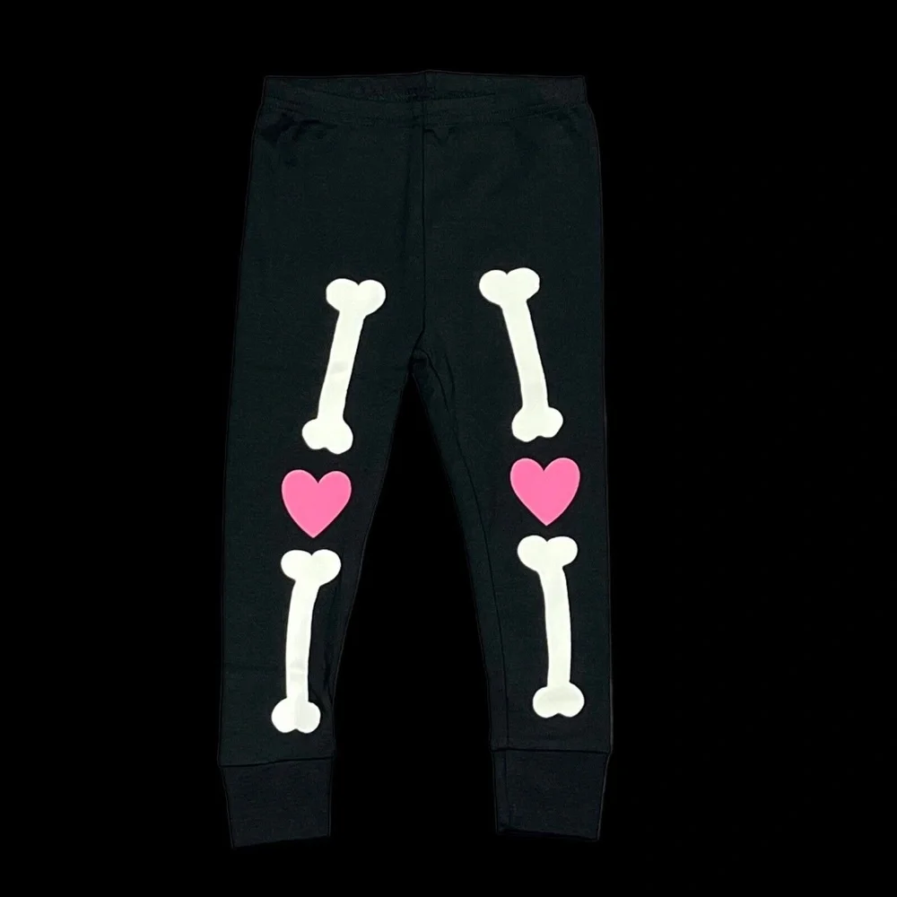 Carters Halloween Baby Infant Girls Skeleton Pajama Set Size 12-24‎ Months Black - Picture 6 of 12